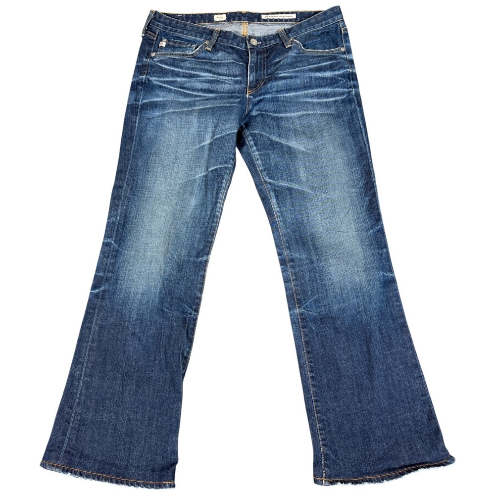 AG Adriano Goldschmied Angel Bootcut Jeans Women 31 Blue Logo Medium Wash Casual